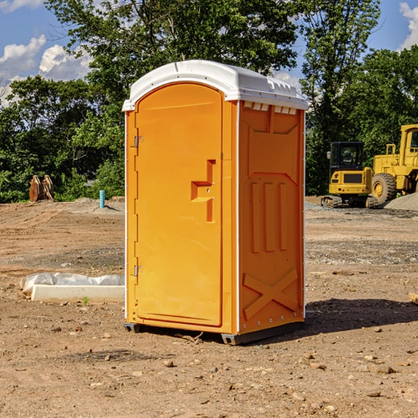 how often are the portable restrooms cleaned and serviced during a rental period in Gem Lake Minnesota